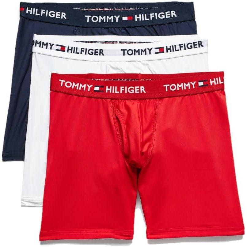 imageTommy Hilfiger Mens Micro Classics Boxer Brief 3PackMahogany Multicolor 3 Pack