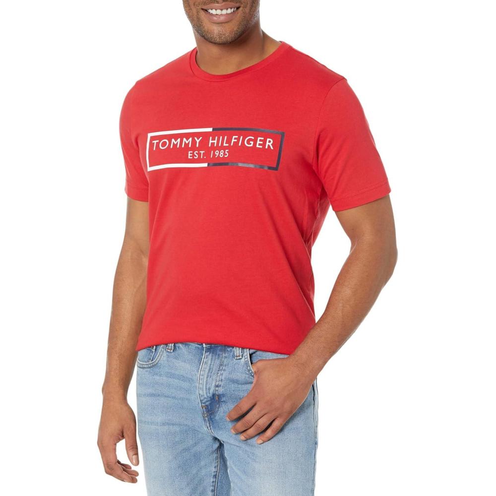 imageTommy Hilfiger Mens Modern Essentials Short Sleeve Crewneck UndershirtMahogany