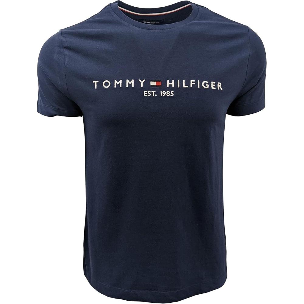 imageTommy Hilfiger Mens Modern Essentials Short Sleeve Crewneck UndershirtNavy 1985