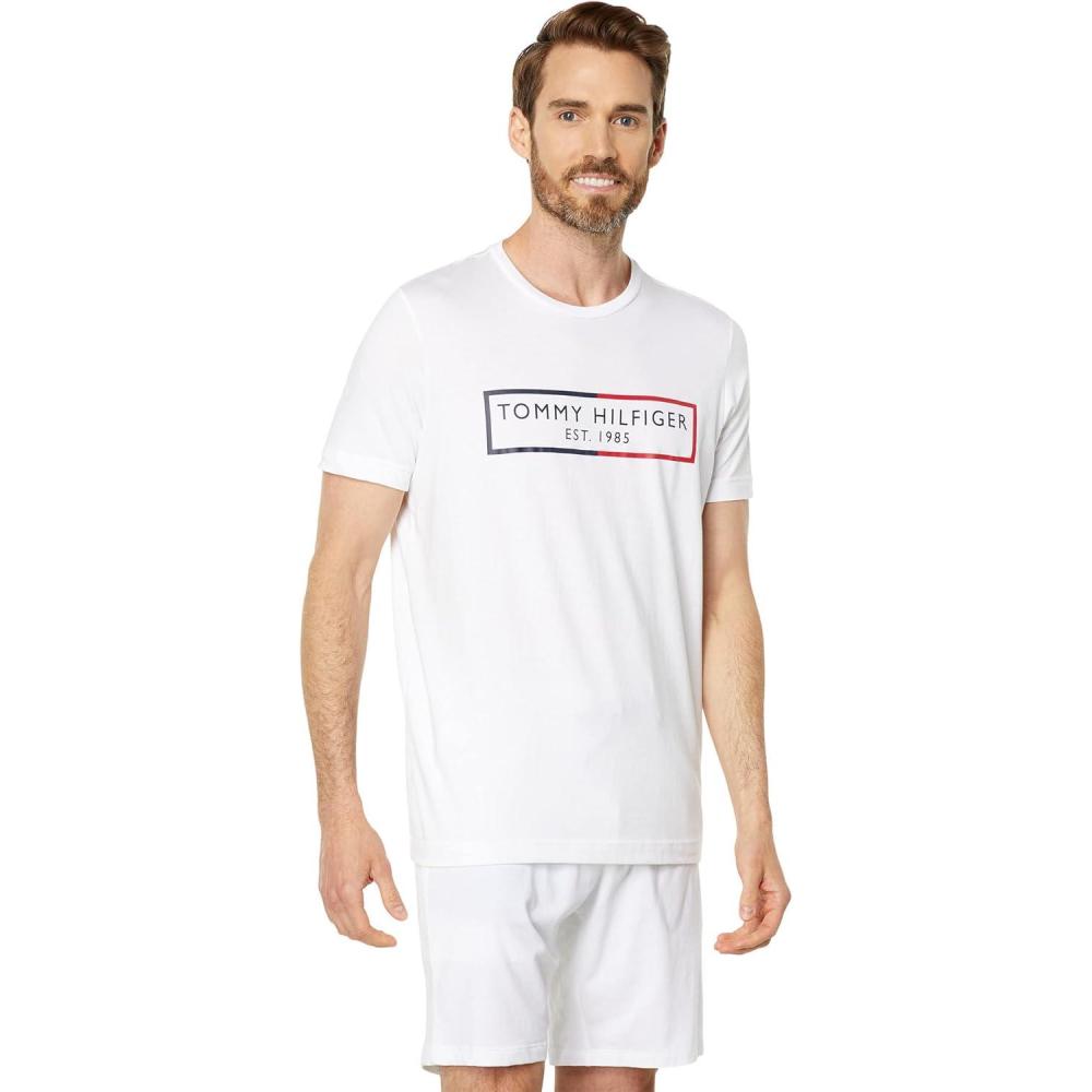 imageTommy Hilfiger Mens Modern Essentials Short Sleeve Crewneck UndershirtWhite