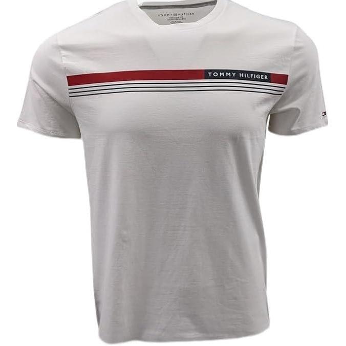 imageTommy Hilfiger Mens Modern Essentials Short Sleeve Crewneck UndershirtWhite Line Style