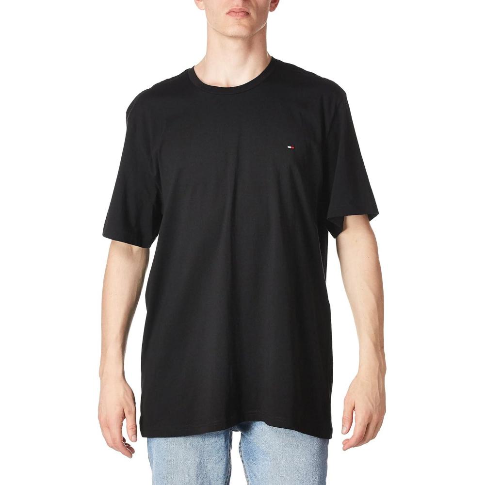 imageTommy Hilfiger TShirt Mens Crew Neck Tee Classic Fit Short Sleeve Solid ShirtBlack 2