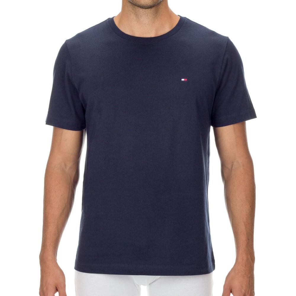 imageTommy Hilfiger TShirt Mens Crew Neck Tee Classic Fit Short Sleeve Solid ShirtDark Navy 2