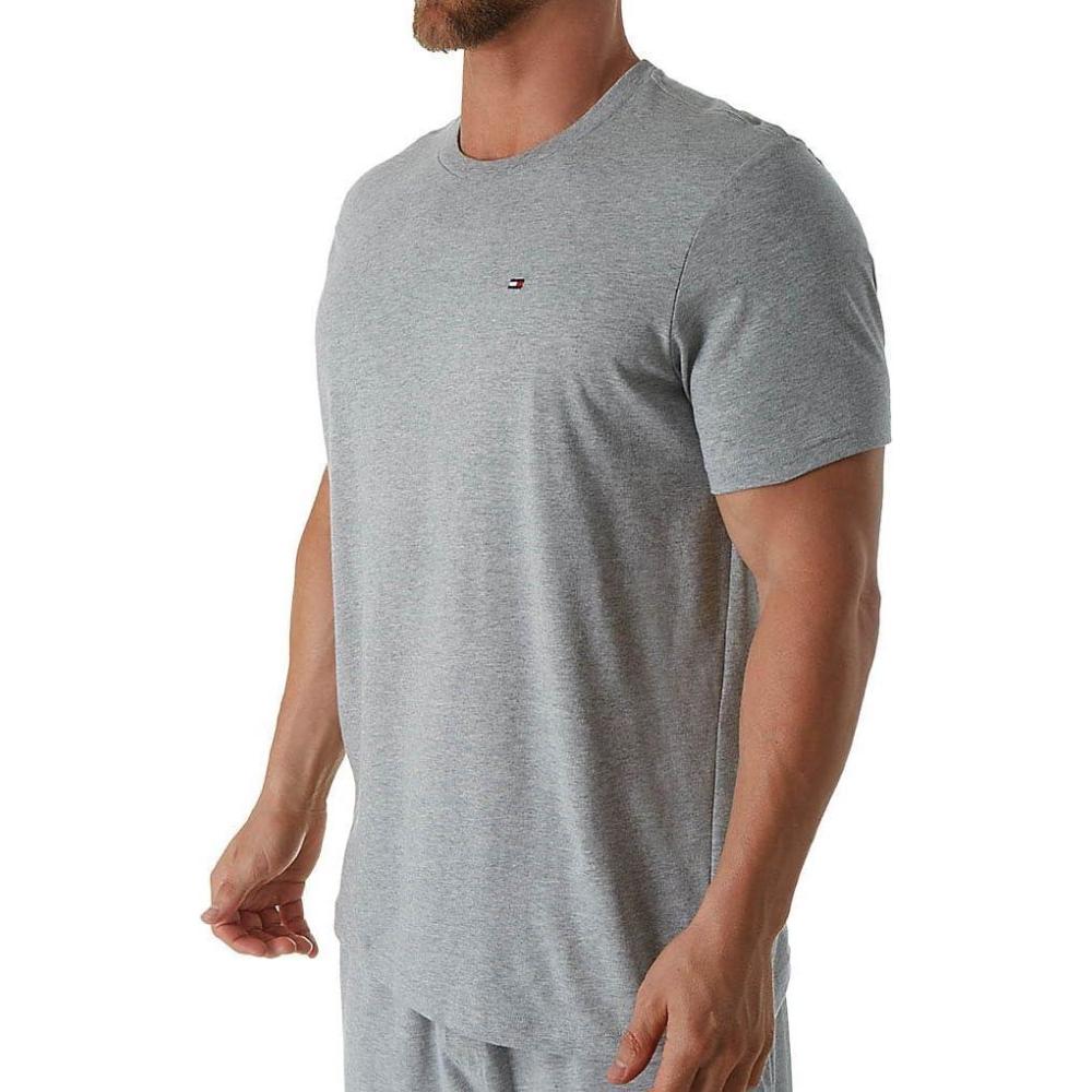 imageTommy Hilfiger TShirt Mens Crew Neck Tee Classic Fit Short Sleeve Solid ShirtGrey Heather 2