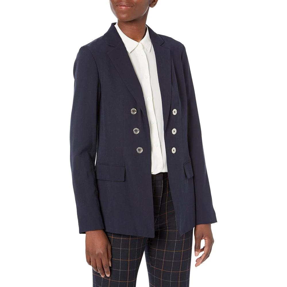 imageTommy Hilfiger Womens Button Trim Sailor BlazerMidnight