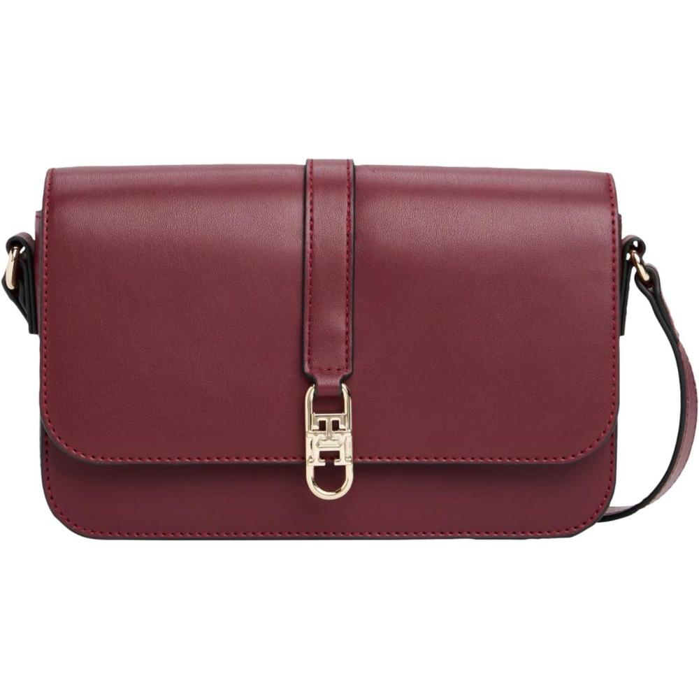 imageTommy Hilfiger Womens Libre Flap CrossbodyDeep Rouge