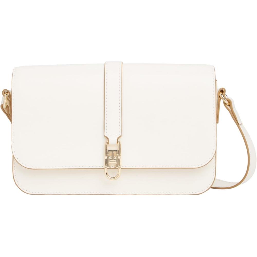 imageTommy Hilfiger Womens Libre Flap CrossbodyIvory Silk