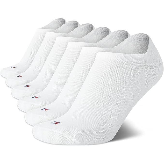 imageTommy Hilfiger Womens No Show Socks  6 Pack Cotton Blend Ankle Socks for Women  Ultra Low Cut Liners for Loafers ampamp SneakersWhite
