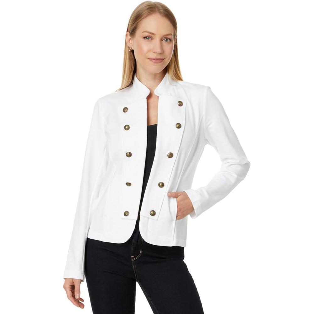 imageTommy Hilfiger Womens Open Front Band JacketBright White