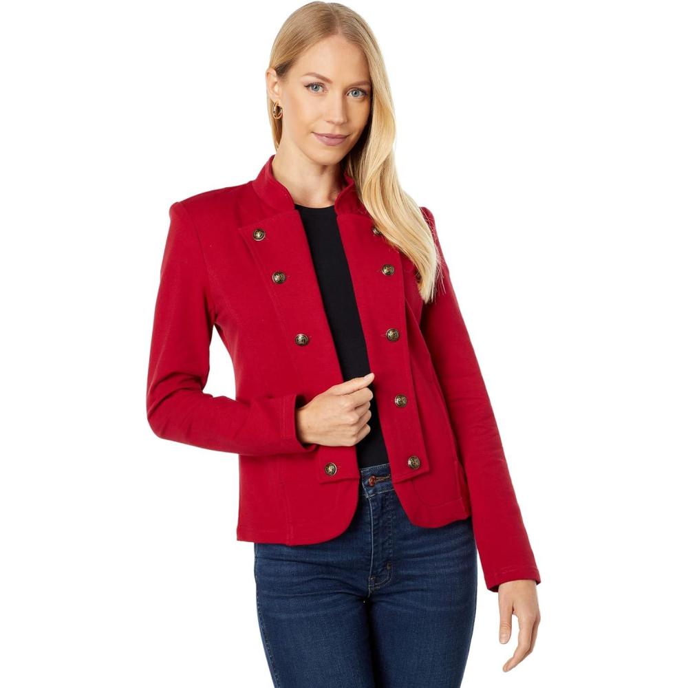 imageTommy Hilfiger Womens Open Front Band JacketChili Pepper