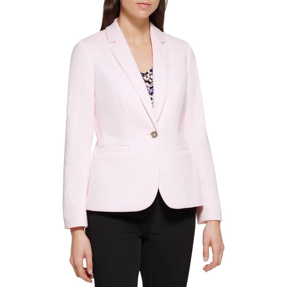 imageTommy Hilfiger Womens Single Button Business BlazerBallerina Pink