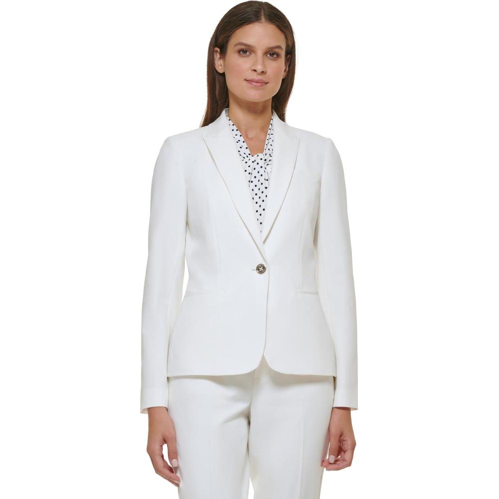 imageTommy Hilfiger Womens Single Button Business BlazerIvory