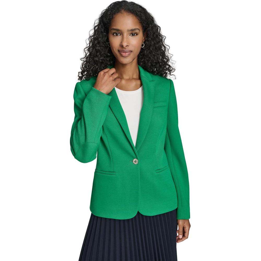 imageTommy Hilfiger Womens Single Button Business BlazerJolly Green