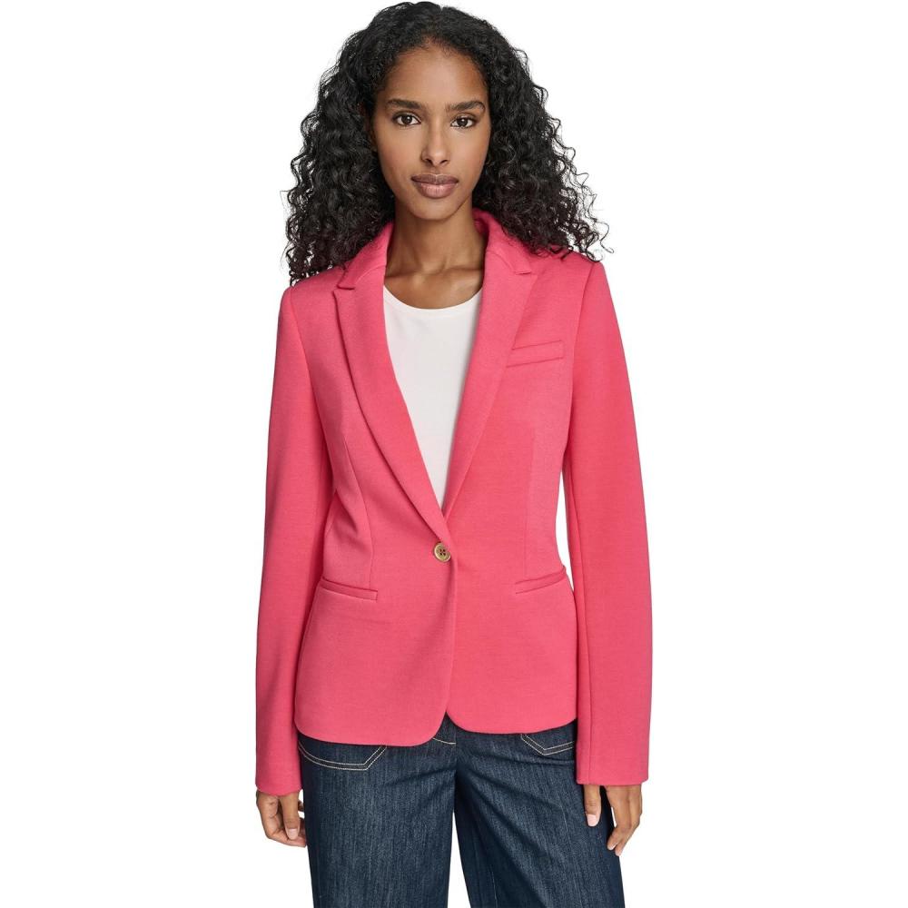 imageTommy Hilfiger Womens Single Button Business BlazerRethink Pink