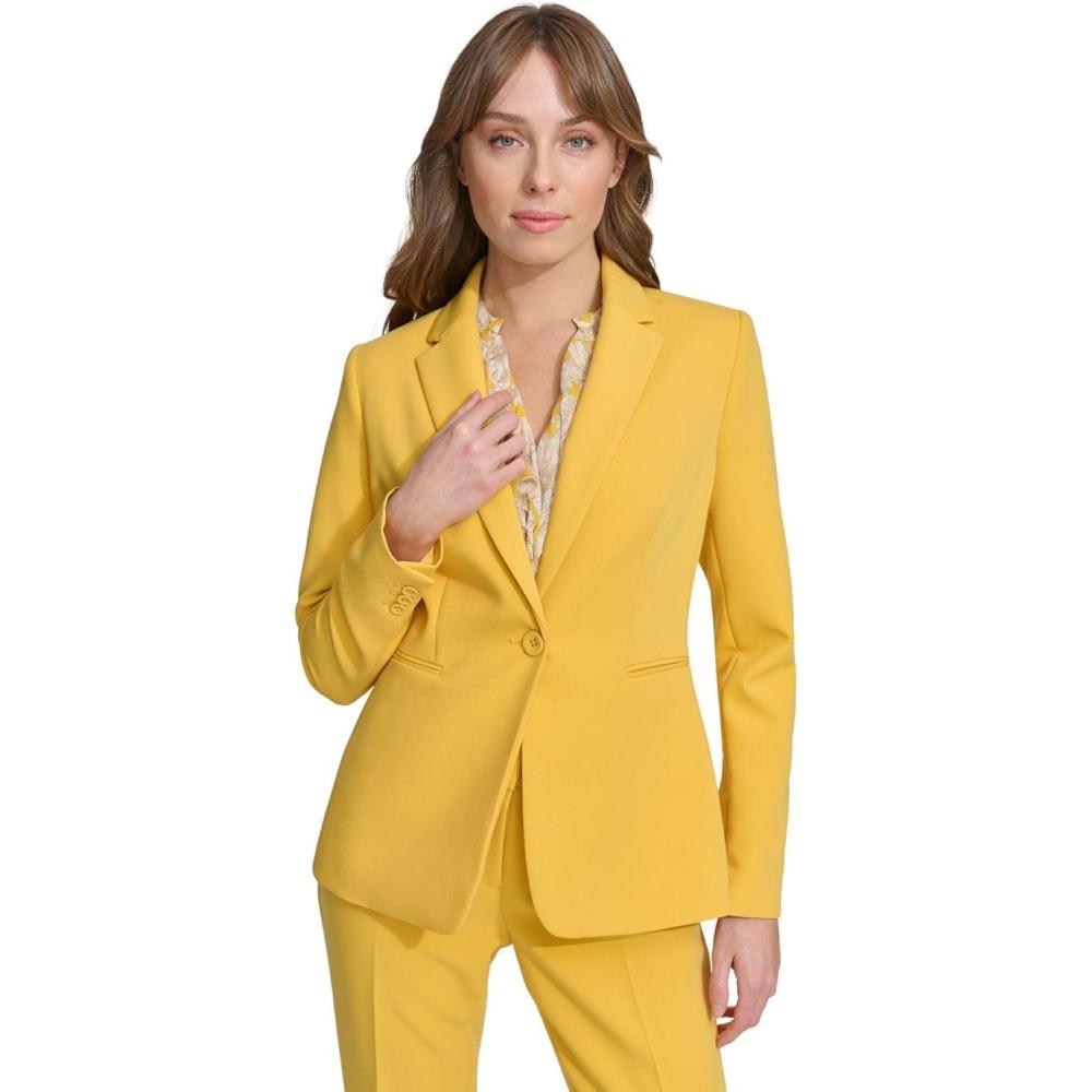 imageTommy Hilfiger Womens Single Button Business BlazerYellow