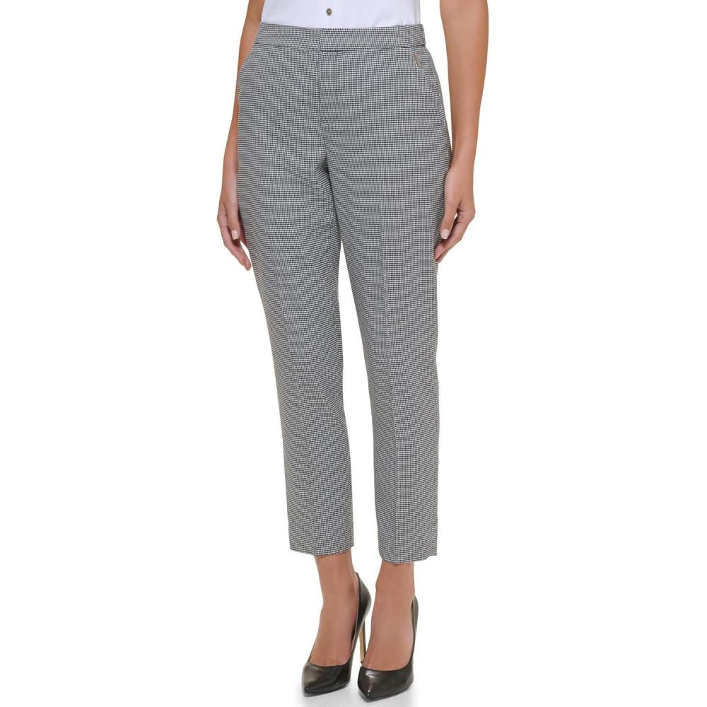 imageTommy Hilfiger Womens Sloane Ankle Trouser Suit PantBlackIvory