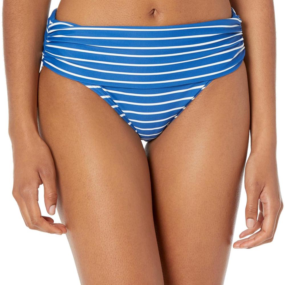 imageTommy Hilfiger Womens Smocked Bikini BottomGulf BlueWhite Stripe