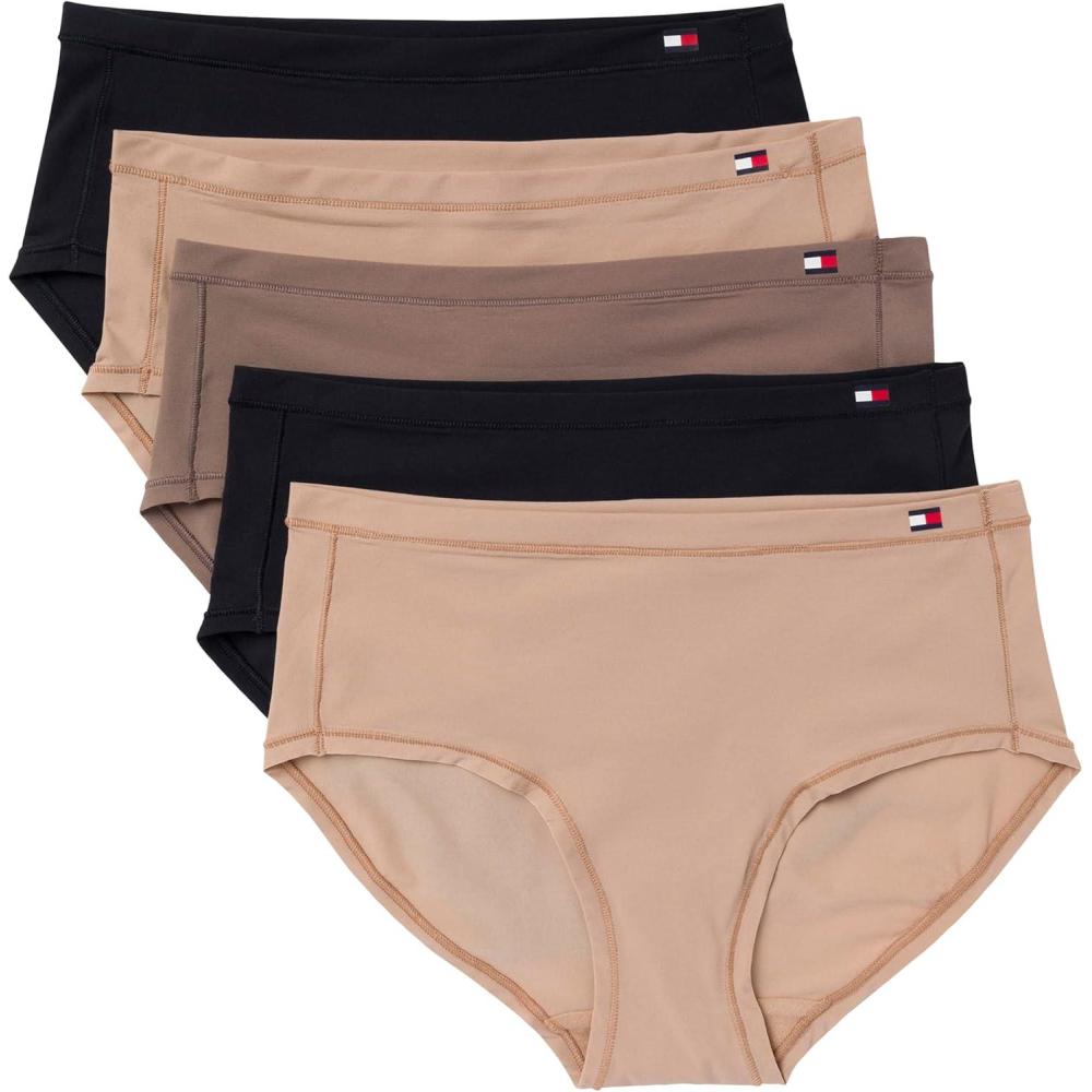 imageTommy Hilfiger womens Hipster Underwear 5packRoebuckRoebuckDeep TaupeBlackBlack