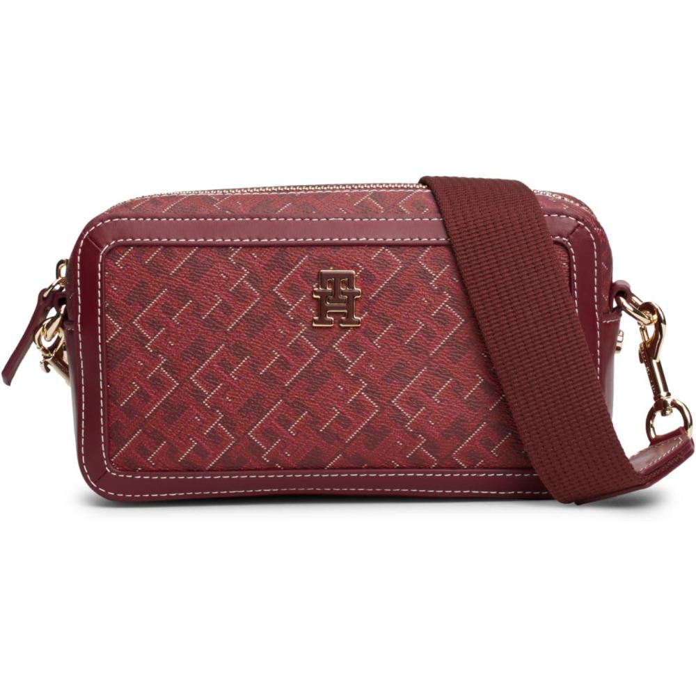 imageTommy Hilfiger womens Monogram Leather Crossbody BagRouge