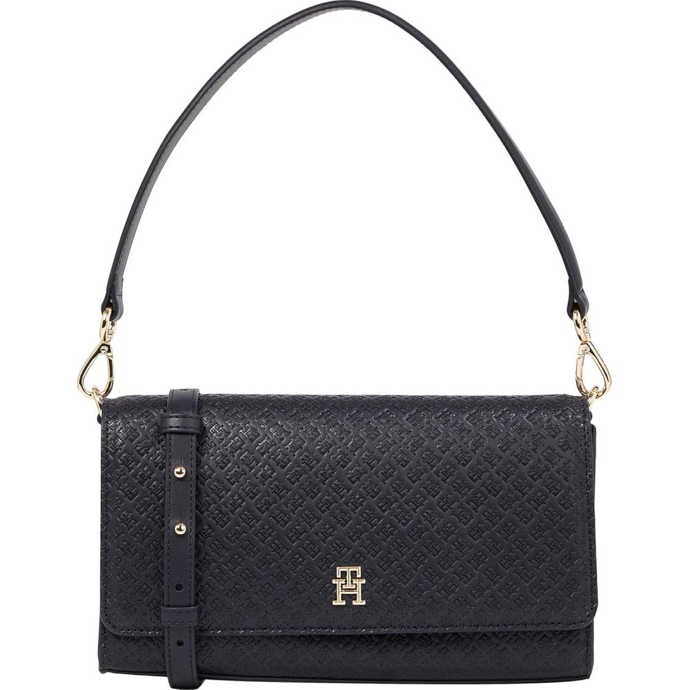 imageTommy Hilfiger womens Monogram Shoulder Bag With Removable Crossbody StrapSpace Blue