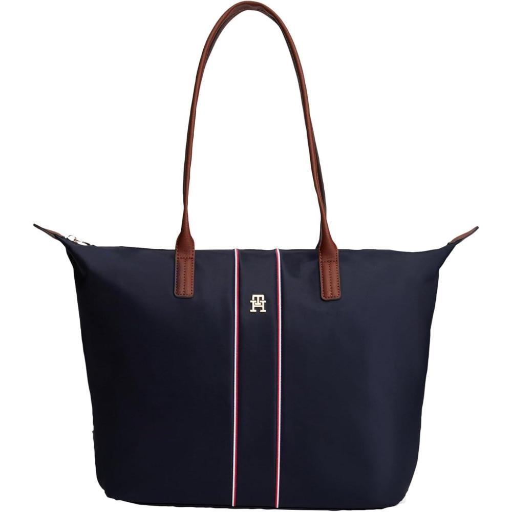 imageTommy Hilfiger womens Popette Large Tote Bag With ZipperSpace Blue Corp