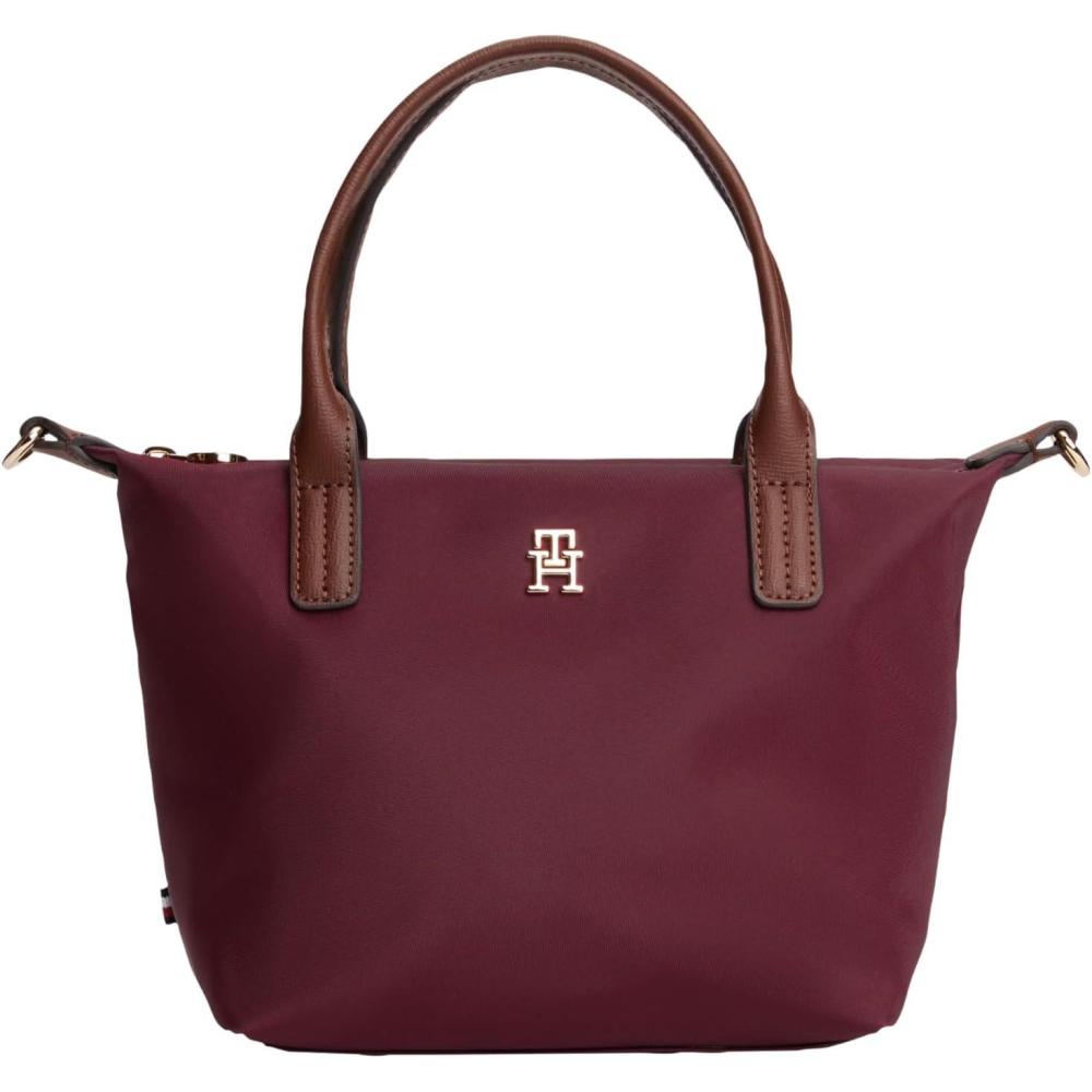 imageTommy Hilfiger womens Popette Small Tote Bag With Removable Crossbody StrapDeep Rouge