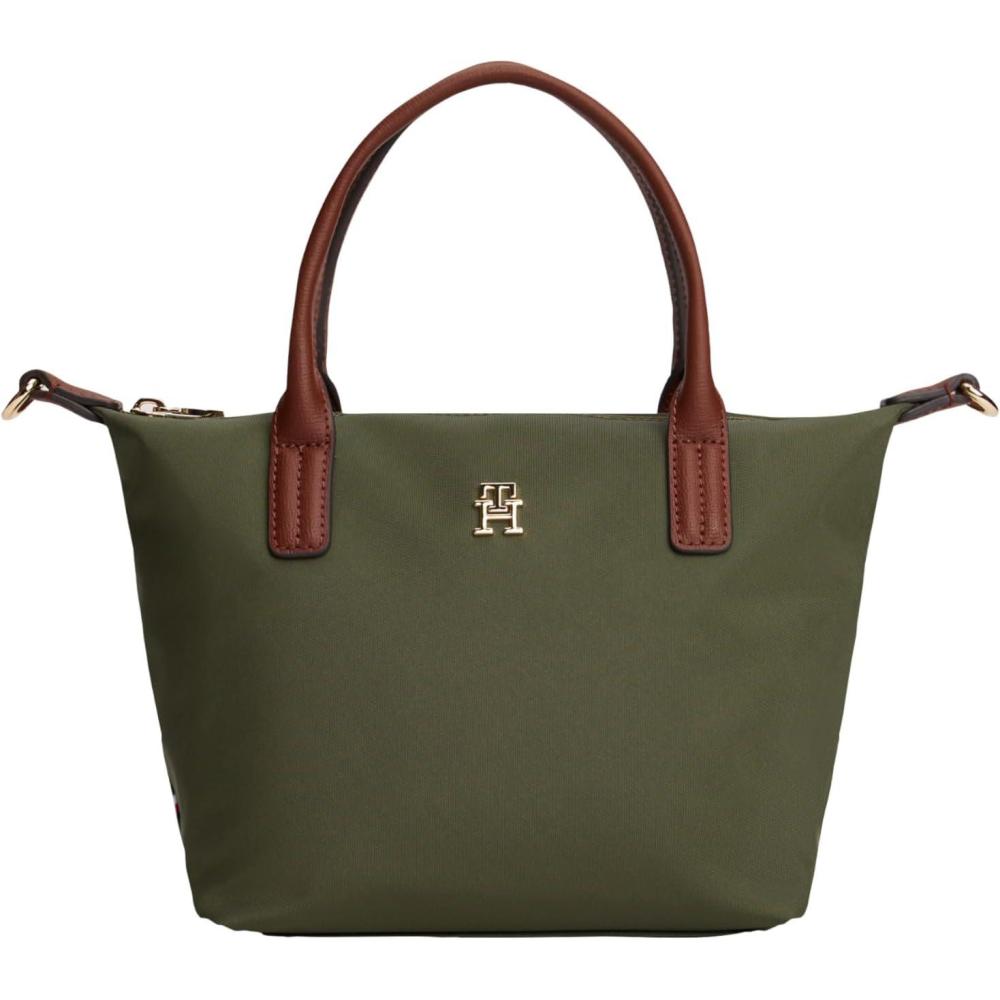 imageTommy Hilfiger womens Popette Small Tote Bag With Removable Crossbody StrapHuntsman Green