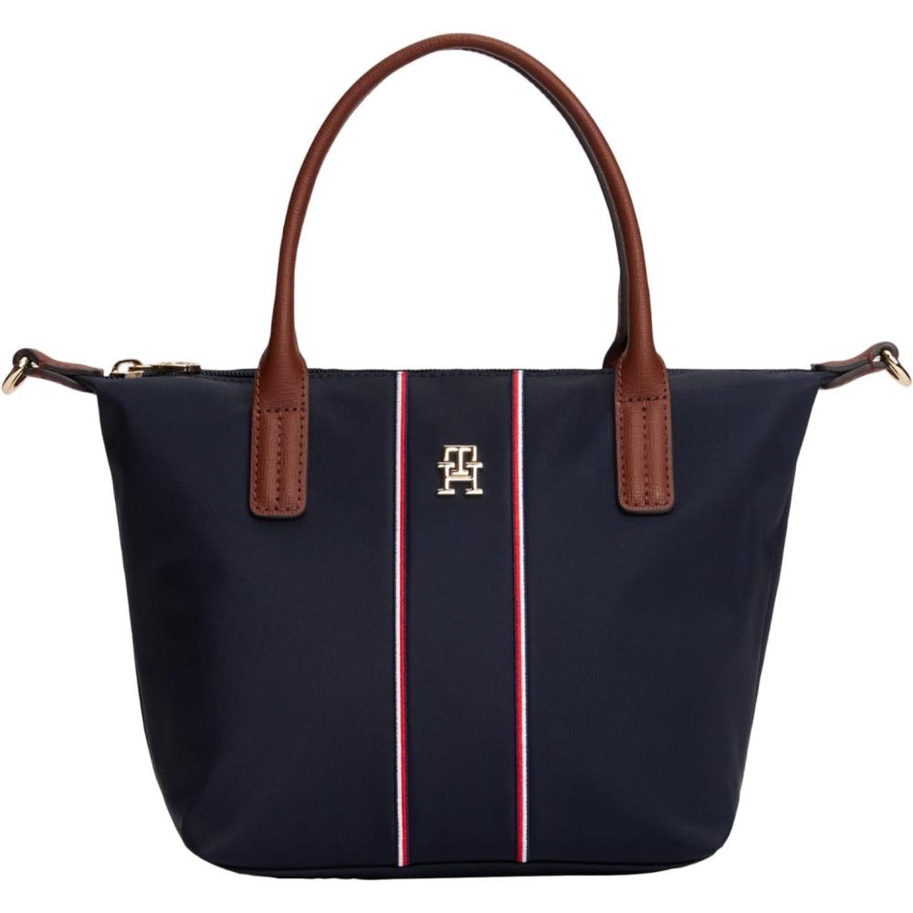 imageTommy Hilfiger womens Popette Small Tote Bag With Removable Crossbody StrapSpace Blue Corp