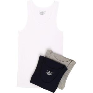 Tommy Hilfiger Men’s Cotton Classics 3-Pack A-Shirt(Navy/Grey Heather/White)