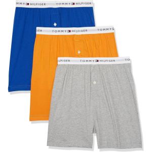Tommy Hilfiger Men’s Knit Boxer(Sun Dried Tomato  Navy  Mole)