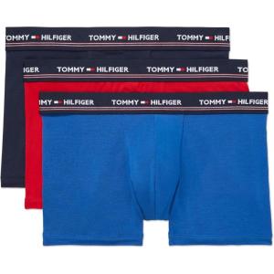 Tommy Hilfiger Men’s Modal 3-pack Trunk(Mahogany  True Blue  Navy)
