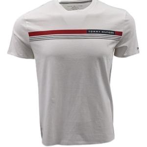 Tommy Hilfiger Men’s Modern Essentials Short Sleeve Crewneck Undershirt(White (Line Style))