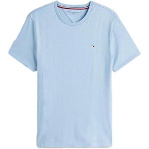 Tommy Hilfiger T-Shirt Mens Crew Neck Tee Classic Fit Short Sleeve Solid Shirt(Blue Heather 407)