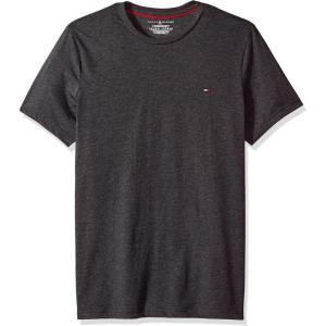 Tommy Hilfiger T-Shirt Mens Crew Neck Tee Classic Fit Short Sleeve Solid Shirt(Carbon Heather)