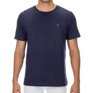 Tommy Hilfiger T-Shirt Mens Crew Neck Tee Classic Fit Short Sleeve Solid Shirt(Dark Navy 2)