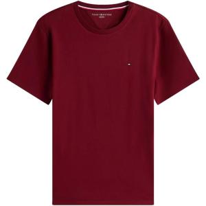 Tommy Hilfiger T-Shirt Mens Crew Neck Tee Classic Fit Short Sleeve Solid Shirt(Deep Rouge 601)