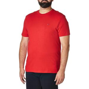 Tommy Hilfiger T-Shirt Mens Crew Neck Tee Classic Fit Short Sleeve Solid Shirt(Fiery Red)