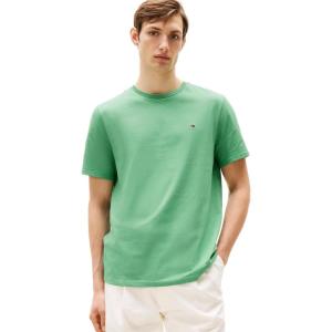 Tommy Hilfiger T-Shirt Mens Crew Neck Tee Classic Fit Short Sleeve Solid Shirt(Frosted Evergreen)