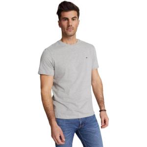 Tommy Hilfiger T-Shirt Mens Crew Neck Tee Classic Fit Short Sleeve Solid Shirt(Grey Heather)