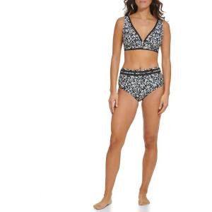 Tommy Hilfiger Womens Full Coverage Triangle Bikini Top(Black)