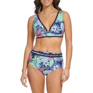 Tommy Hilfiger Womens Full Coverage Triangle Bikini Top(Neo Mint)