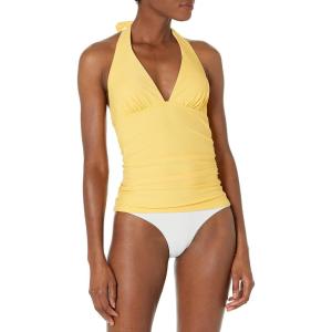 Tommy Hilfiger Womens Halter Tankini Top(Honey)