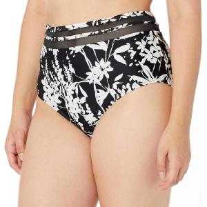 Tommy Hilfiger Womens High Waisted Full Coverage Bikini Bottom(Black 33)
