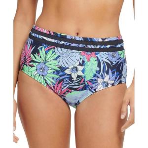 Tommy Hilfiger Womens High Waisted Full Coverage Bikini Bottom(Neo Mint)