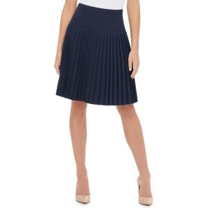 Tommy Hilfiger Women’s Lined Zip Office Pleated Skirt(Midnight)