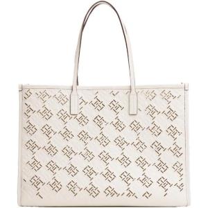 Tommy Hilfiger Womens Monogram City Tote(Ivory Petal)