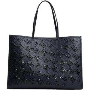 Tommy Hilfiger Womens Monogram City Tote(Space Blue)