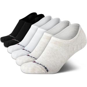 Tommy Hilfiger Womens No Show Socks – 6 Pack Cotton Blend Ankle Socks for Women – Ultra Low Cut Liners for Loafers & Sneakers(Oatmeal Assorted)