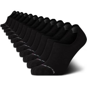 Tommy Hilfiger Women’s Show Liners – 12 Pack Breathable No Show Sport Liners – Thin Low Cut Socks for Women (Shoe Size: 4-10)(Black)