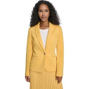 Tommy Hilfiger Women’s Single Button Business Blazer(Deep Maize)